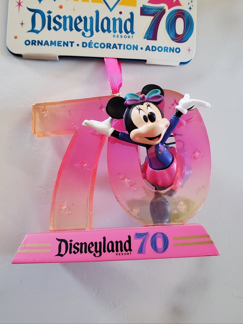 Minnie Mouse Figural Ornament – Disneyland 70th Anniversary - Picture 7 of 8
